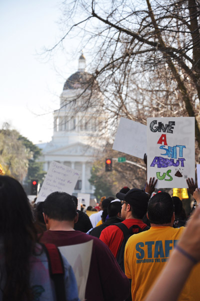 education rally crowd